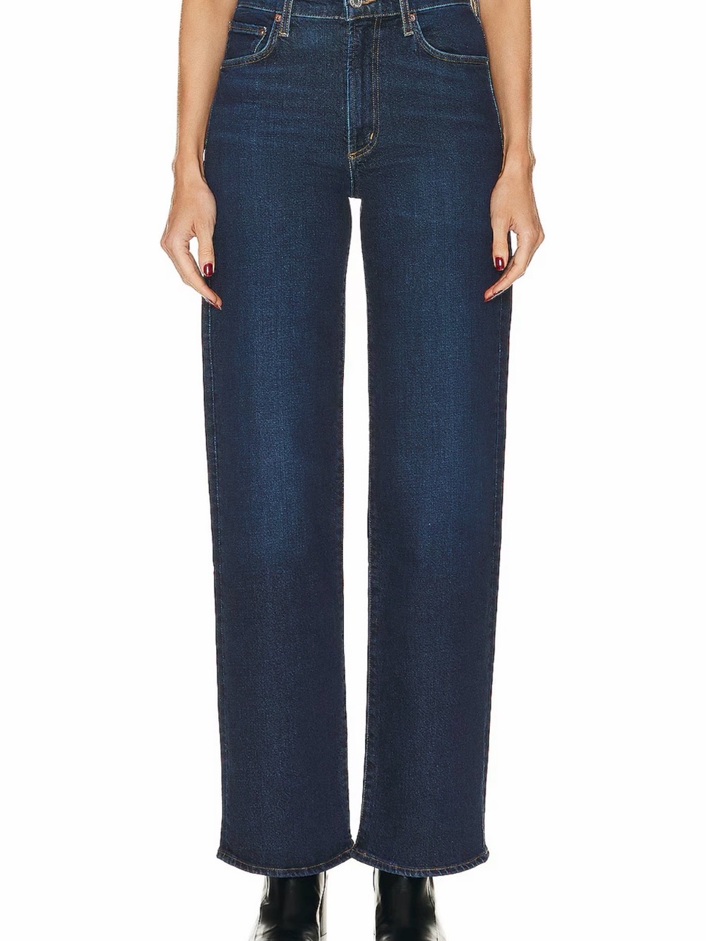Agolde Women's Straight-Leg Jeans in Deep Indigo